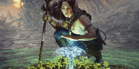 5e Druid conjuring a wellspring in the desert